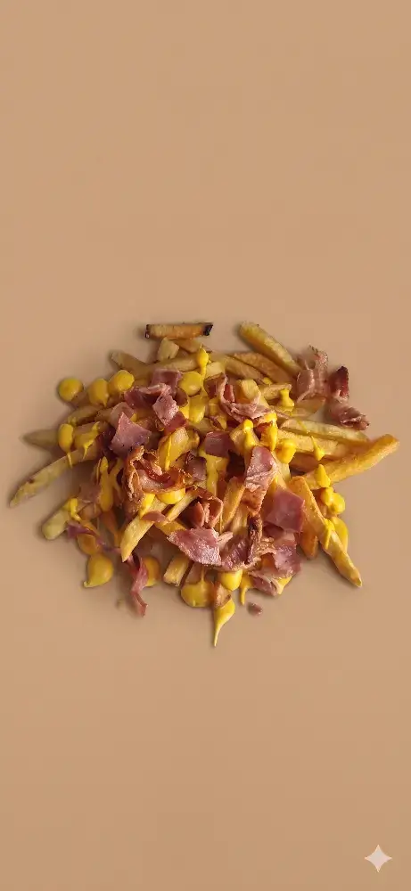Papas Fritas con Cheddar y Panceta